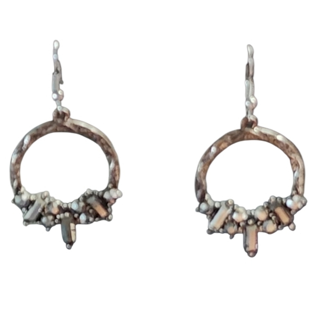 Gunmetal Black Hoop Earrings